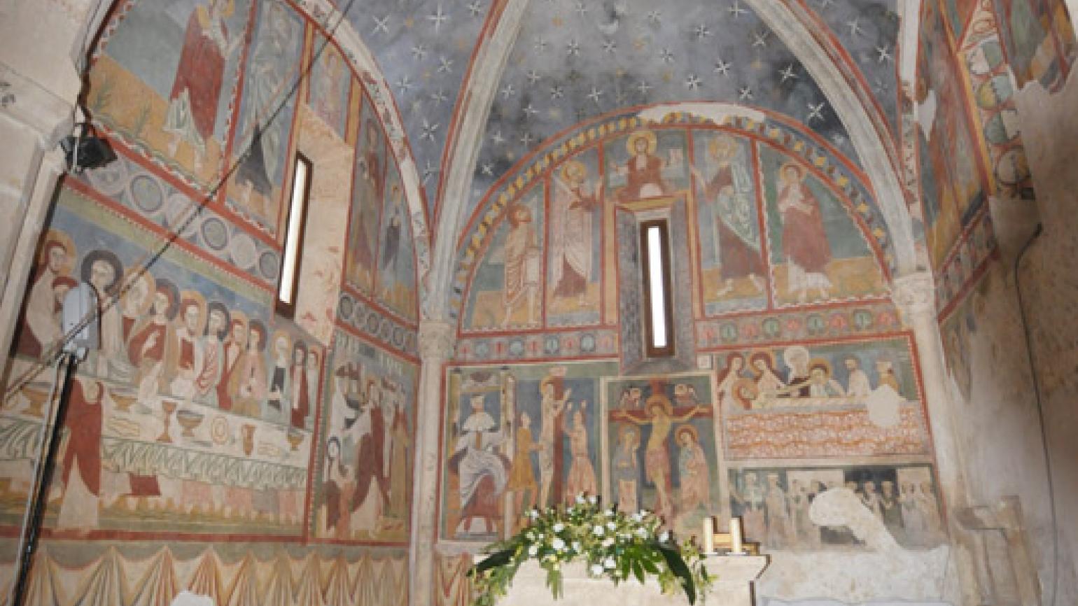 Fossa (Aq), Chiesa di Santa Maria ad Cryptas, il vano della scarsella