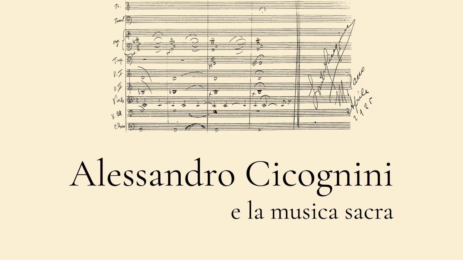 Davide Cavuti «Alessandro Cicognini e la musica sacra» 