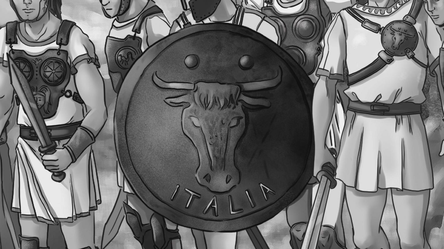 Lo scudo dei guerrieri della Lega Italica