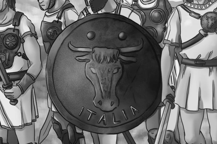 Lo scudo dei guerrieri della Lega Italica